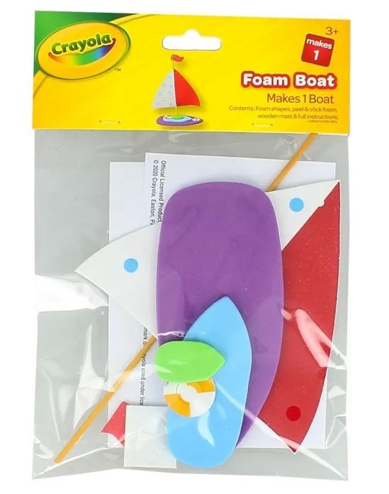 Crayola Foam Boat Kit Makes 1 Boat RRP £1 CLEARANCE XL 99p Clearance